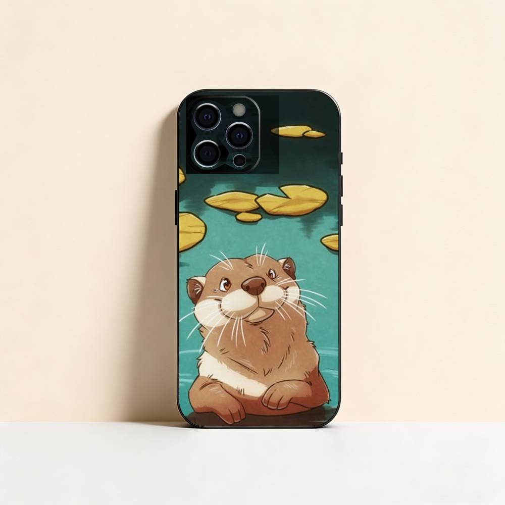 Lazy Otter Phone Case Silicone Soft For IPhone 17 16 15 14 13 12 11 X XR Plus Pro Max Plus