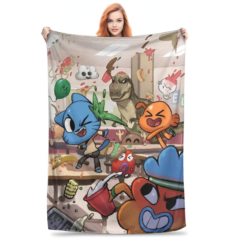 The Amazing World of Gumballs Blanket Super Soft Cozy Throw Blankets for Bed 50x60 Inch Multiple Sizes Bedspread