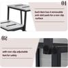 Heavy Duty 2 Step Stool for Adults 500LB, Wood & Metal Frame with Non-Slip Pads for Kitchen Bathroom Bedroom, Tall Bed Access
