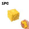 5*5*5cm Cheese Cube Stress Ball Slow Rebound Cheese Shapeable Squeeze Ball Non Bounce Fidget Toy Sensory Anti Stress Gift