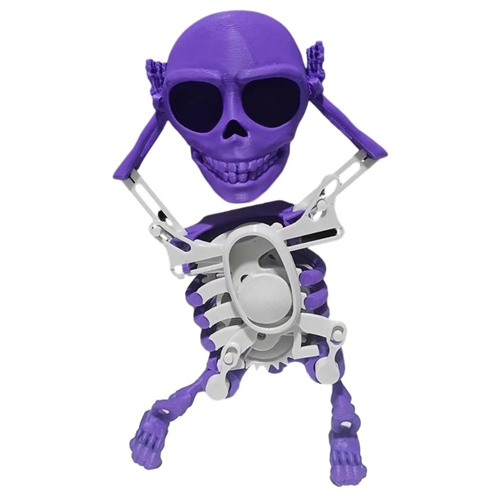 Simulation Wind-up Dancing Skeleton Toy Plastic Spring Clockwork Toy  Desktop Ornament