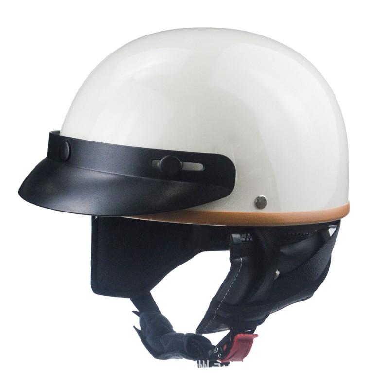Motorcycle Half Helmet Men Women Retro Electric Bike ABS Scooter 3C Safety