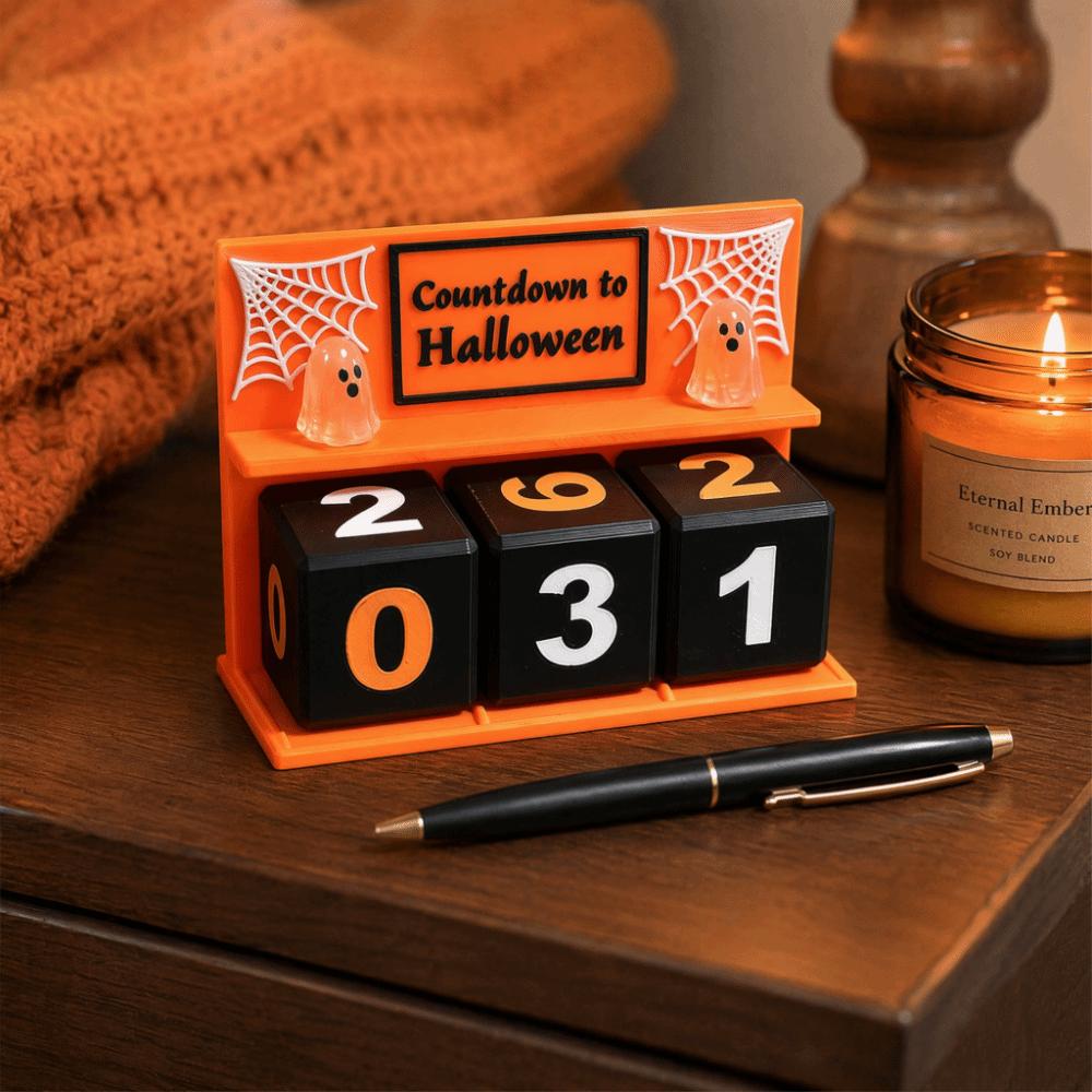 Ornament Halloween Theme Countdown Calendar Exquisite Holiday Decor Desktop Decoration Family