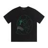 Cross-border new graffiti letter printing European and American street trendy brands loose and versatile casual men's and women's short-sleeved round