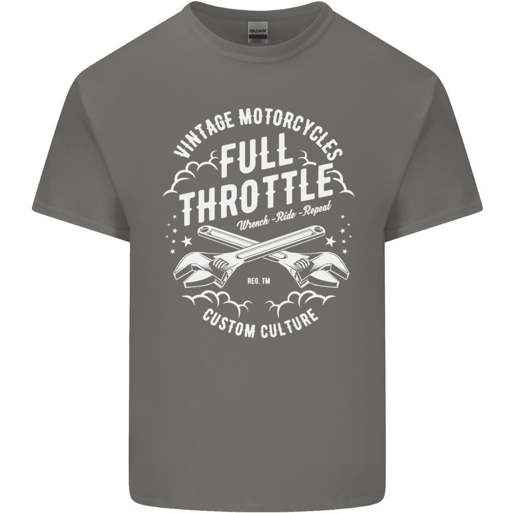 Full Throttle Motorcycle Biker Motorbike Unisexs Light Cotton TShirt