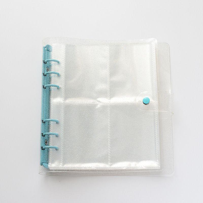 Прозрачный блестящий альбом на 6 кольцах для листов, подарки на день рождения детям