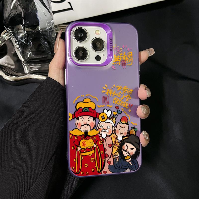 Подходит для Apple 11/11 Чехол для мобильного телефона «Бог Богатства» iPhone11 Новогодняя модель, национальный стиль 11plus, неважно, Фу Лу Шоу