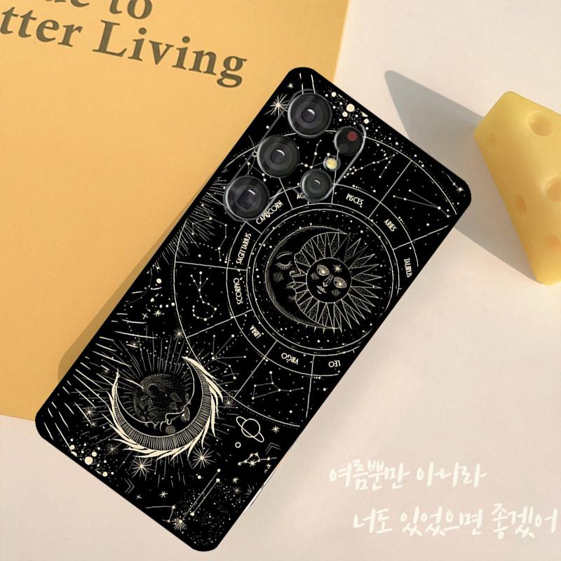 Crescent Moon Sun Phone Case For Samsung Galaxy S25 Ultra S9 S10 S20 S22 S21 S23 FE S24 Plus Back Cover Shell