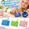 Mini 37 Keys Keyboard Keychain Cartoon Keyboard Clicker Keychain Sensory Clicker Toys  Student Gift