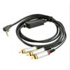 Black RCA Male Slim to TV For PSP 2000 3000 3 RCA Cable Cord Audio Cables AV Cable