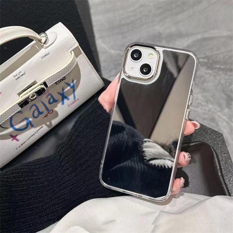 Светоотражающий чехол для iPhone с зеркальным эффектом, прозрачный противоударный защитный чехол