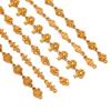Браслет/Ожерелье на цепочке из нержавеющей стали с покрытием 18K золотом, с подвесками в виде сердца, бабочки, четырехлистника, ракушки, 50 см.