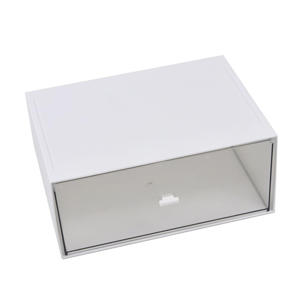 Органайзер для стола Прозрачный пластиковый Штабелируемый Ящик для хранения косметики с выдвижным ящиком для дома, офиса, рабочего стола