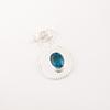 Apatite Gemstone 925 Stamped Silver Handmade Pendant 1.4" For Mother's Day Gift PP-57-7