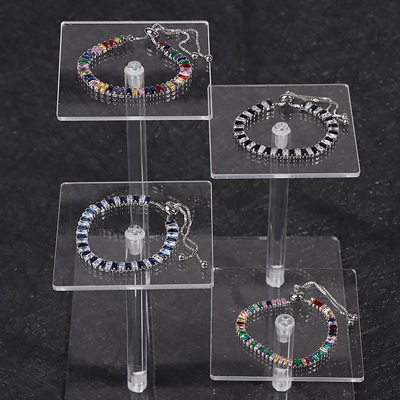 4 Layers Square Transparent Removable Acrylic Display Stand Holder Rack Kit Blind Box Display Stand Jewelry Holder Shelf