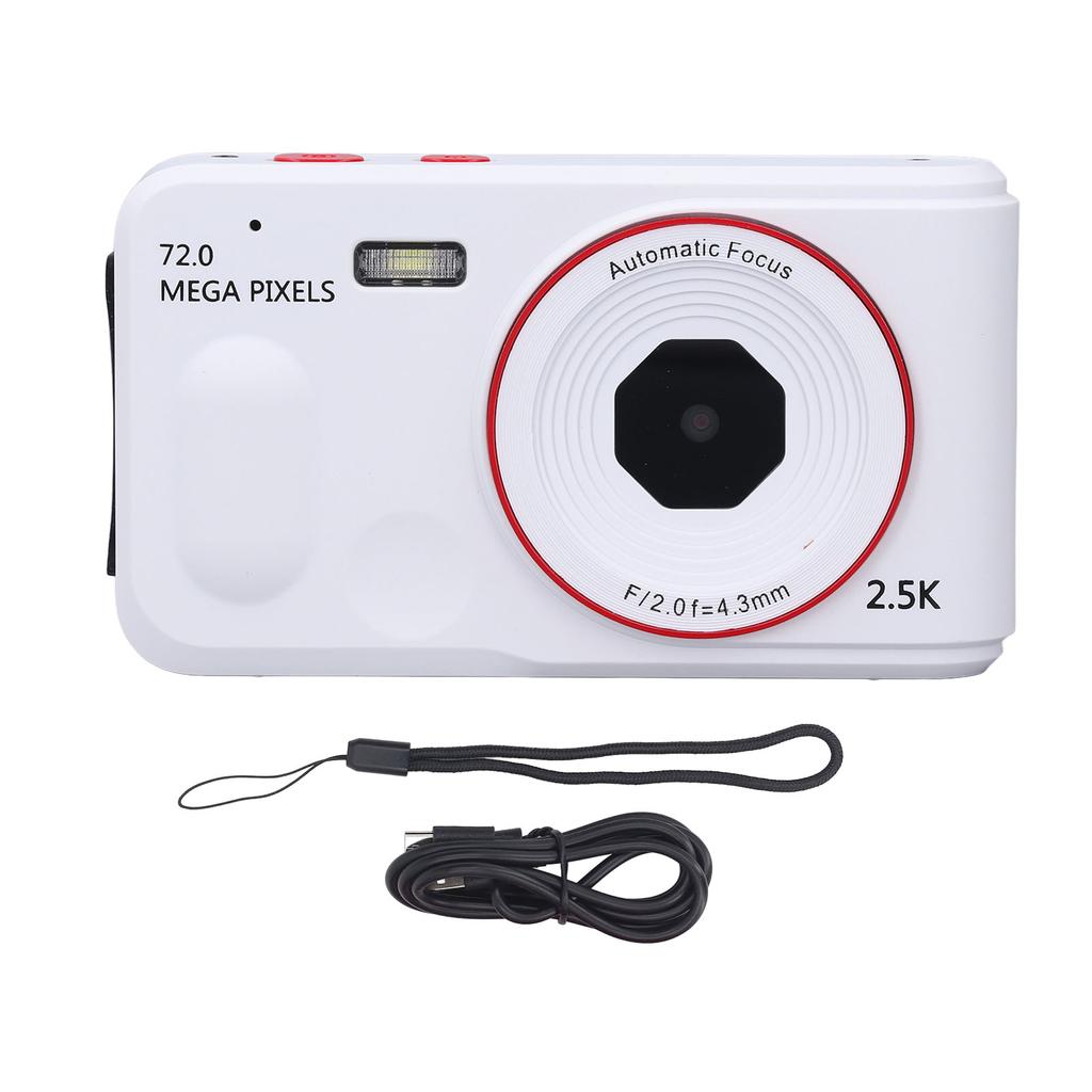 Цифровая камера 72MP 2.5K 16x Zoom Auto Focus Anti Shake 2.4-дюймовый экран портативная компактная камера для 