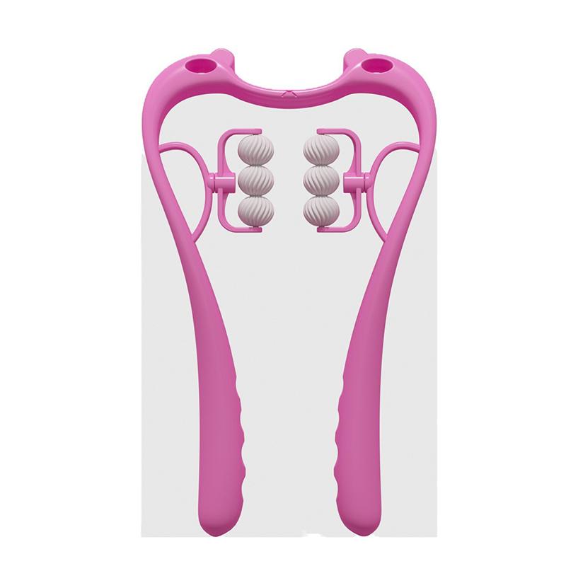 6 роликов, массажер для шеи, ручной массажер для шеи и плеч, шейный отдел позвоночника, разминающий массаж, физиотерапия, релаксация тела, облегчение боли, инструмент для массажа здоровья