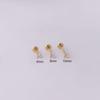 2PCS Stainless Steel Piercing Tragus Stud Crystal Labret Small Ear Studs Helix Cartilage Earring for Women Piercing Body Jewelry