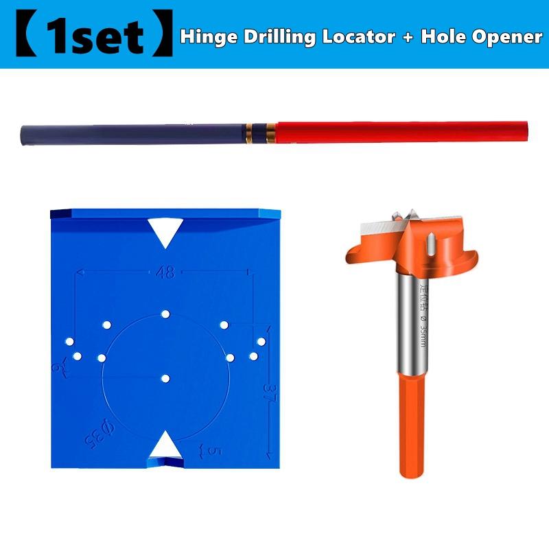 Cabinet Door Hinge Drilling Locator Jig Mounting Concealed Positioning Ruler Installation Tool for 35mm/40mm Cabinet Hinges