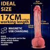 8.66" 4-in-1 Vibrator,10 Vibration Modes,Extendable & 360° Rotatable, Remote-controlled Heating,Liquid Silicone, Rechargeable, Sex Toy, Novelty Gift.