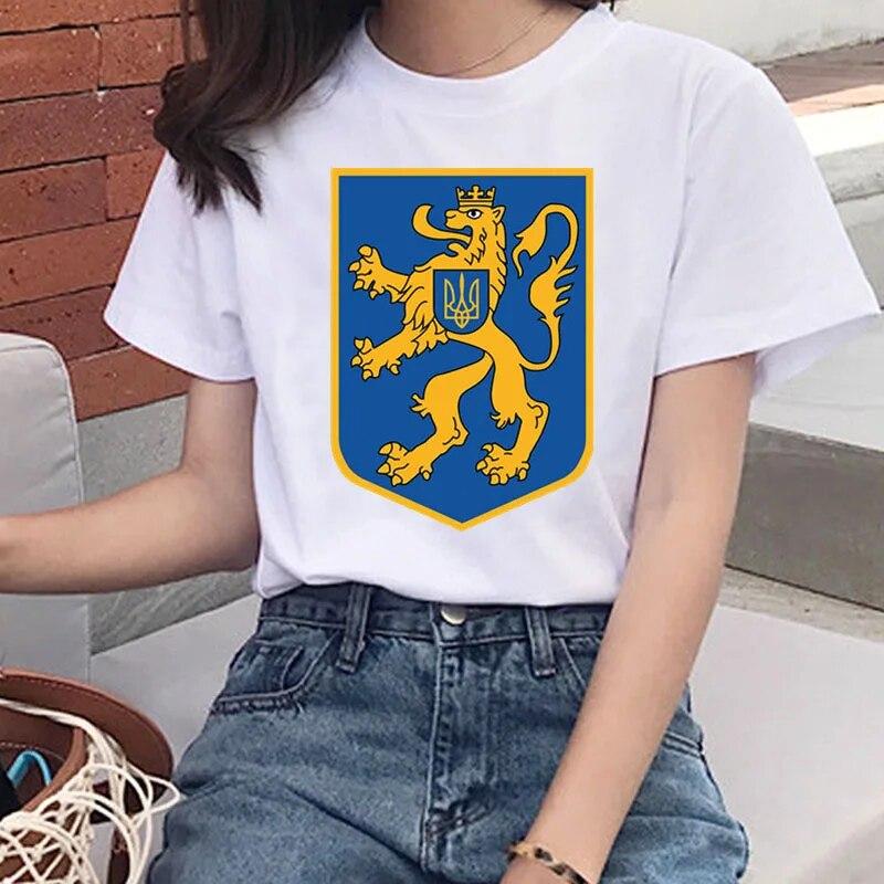 Ukraine Ladies T Shirt Summer Premium Short Sleeve T Shirt Flag Classic Ukraine Gift T Shirt Girls Harajuku Love T Shirt Tops Unisex