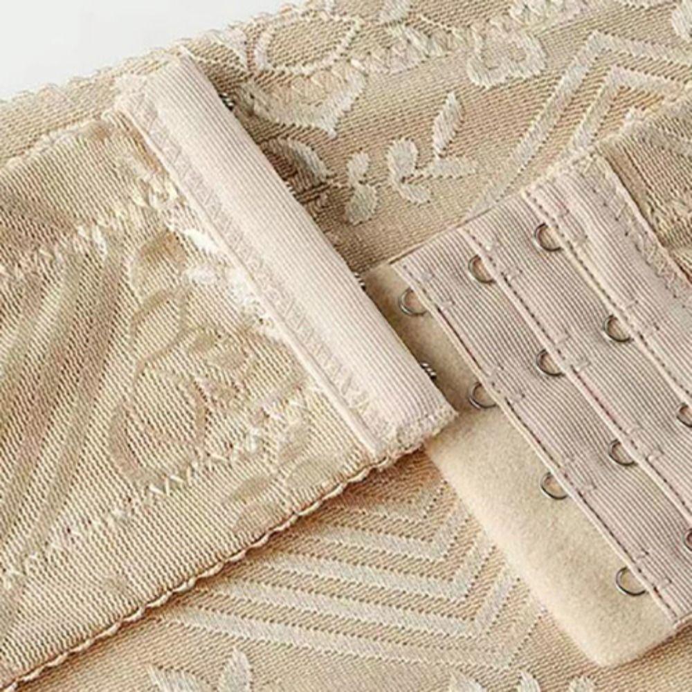 Трусы с высокой талией и эффектом пуш-ап, кружевные, с цветочным узором, бесшовное нижнее белье, утягивающие шорты с застежкой, женские