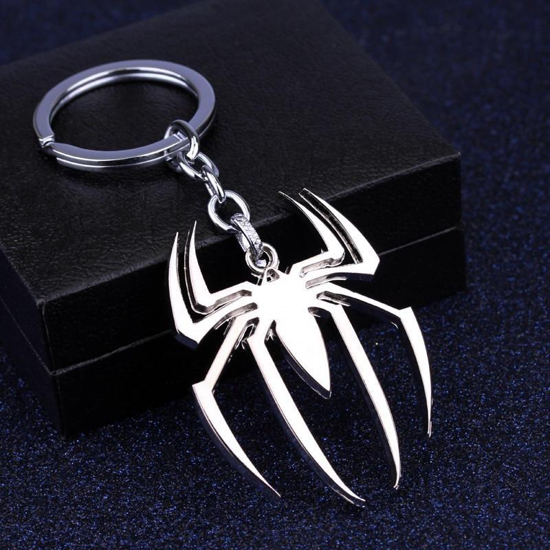 Spider Keychains The Amazing Spider Metal Keychain Pendant Key Chain Chaveiro Movie Jewelry