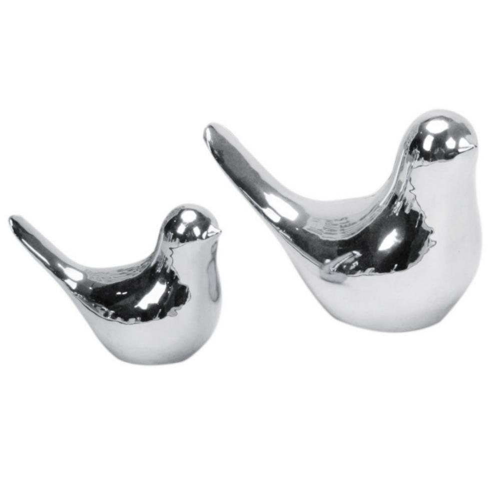 2 шт. Керамические украшения в виде птиц золотого/серебряного цвета, благословляющие украшения в виде птиц