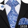 Barry.Wang Mens Novelty Plaid Striped Neckties Handkerchief Cufflinks Set Formal Casual Business