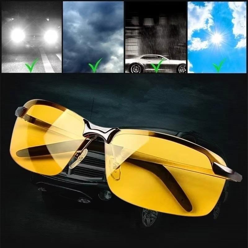 Yellow Night Vision Driving Glasses PC Ultralight Driver Mirror Women Men Night Vision Car Driving Glasses Outdoor Fashion Ornament Jewelry