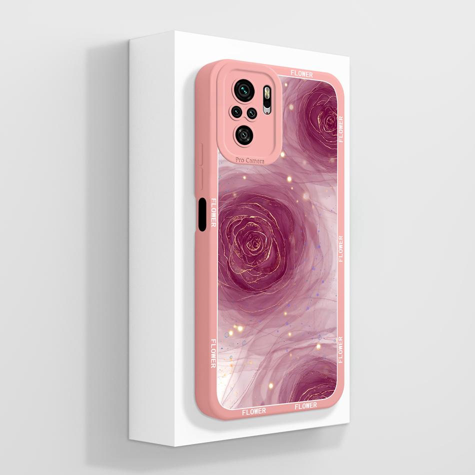 Чехол для Redmi Note 10 10T 10S Фантазийный Цвет Цветов Чехол для Телефона Для Xiaomi Redmi Note10 4G 5G Мягкие Жидкий Силикон Задние Крышки