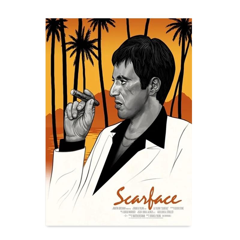 Классическая кинозвезда Тони Монтана Постеры и принты Картины на холсте Настенные картины для бара Гостиная Домашний декор Cuadros