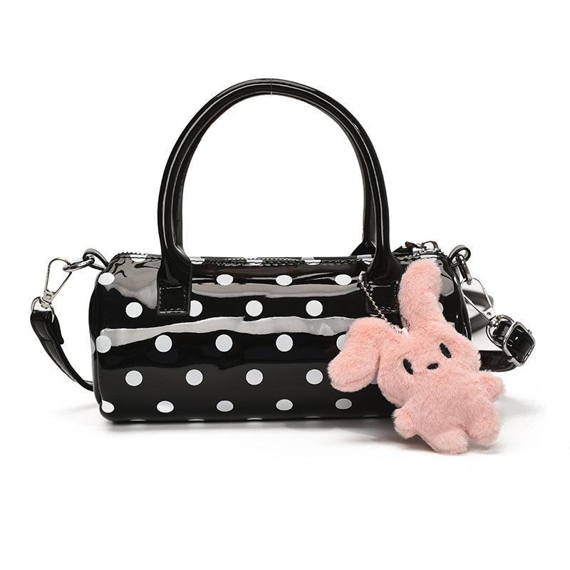 Новая модная персонализированная контрастная сумка-багет в горошек, женская повседневная универсальная сумка-мессенджер для поездок на работу