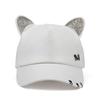 Meow Women's Summer Fall Fashion Hat Cat Ears Cat Baseball Cap with Rings and Lace Cute Girl Hats