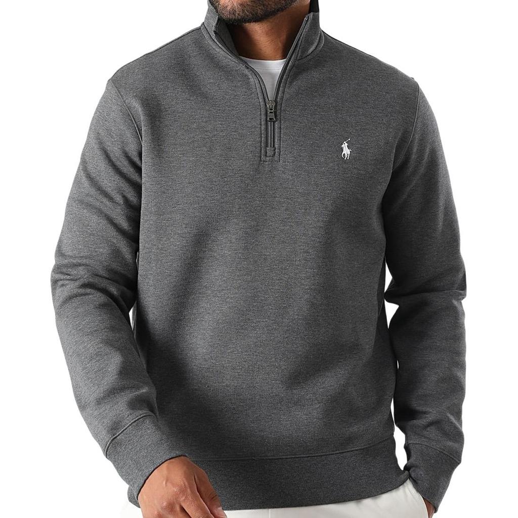 Polo Ralph Lauren FW25 Свитшот-пуловер с высоким воротником и молнией на половину, с длинным рукавом, обычного кроя, мужской, 710P11185-008