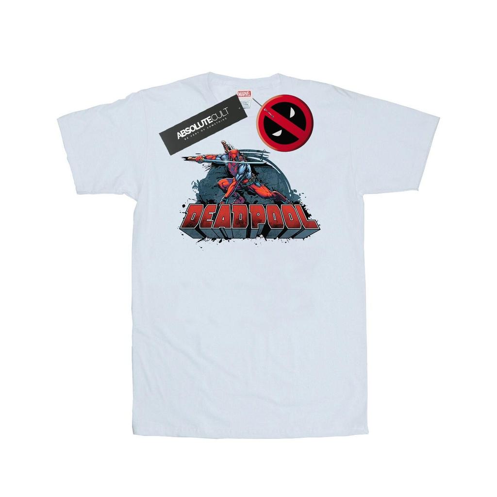 Marvel Mens Deadpool Sword Logo T-Shirt
