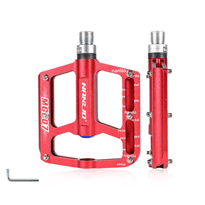 1 пара велосипедных педалей, сверхлегкий алюминиевый сплав, нескользящий стальной подшипник, стильный горный дорожный велосипед