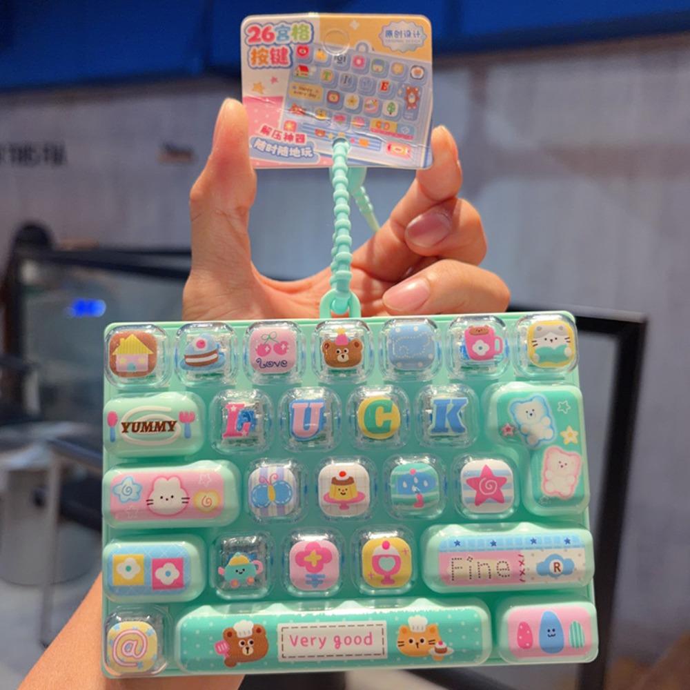 Animals Theme Mechanical Keyboard Pressable Keys Candy Color Keycap Keychain Bookbag Decor