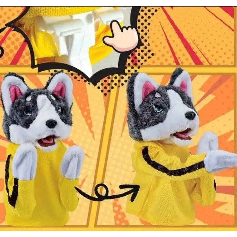 Kung Fu Dog, Kung Fu Husky, Toy Husky Plush, Dog Hand Puppet, Kong Fu Animal Toy, Husky Gloves Doll Kids Game Plush Toys