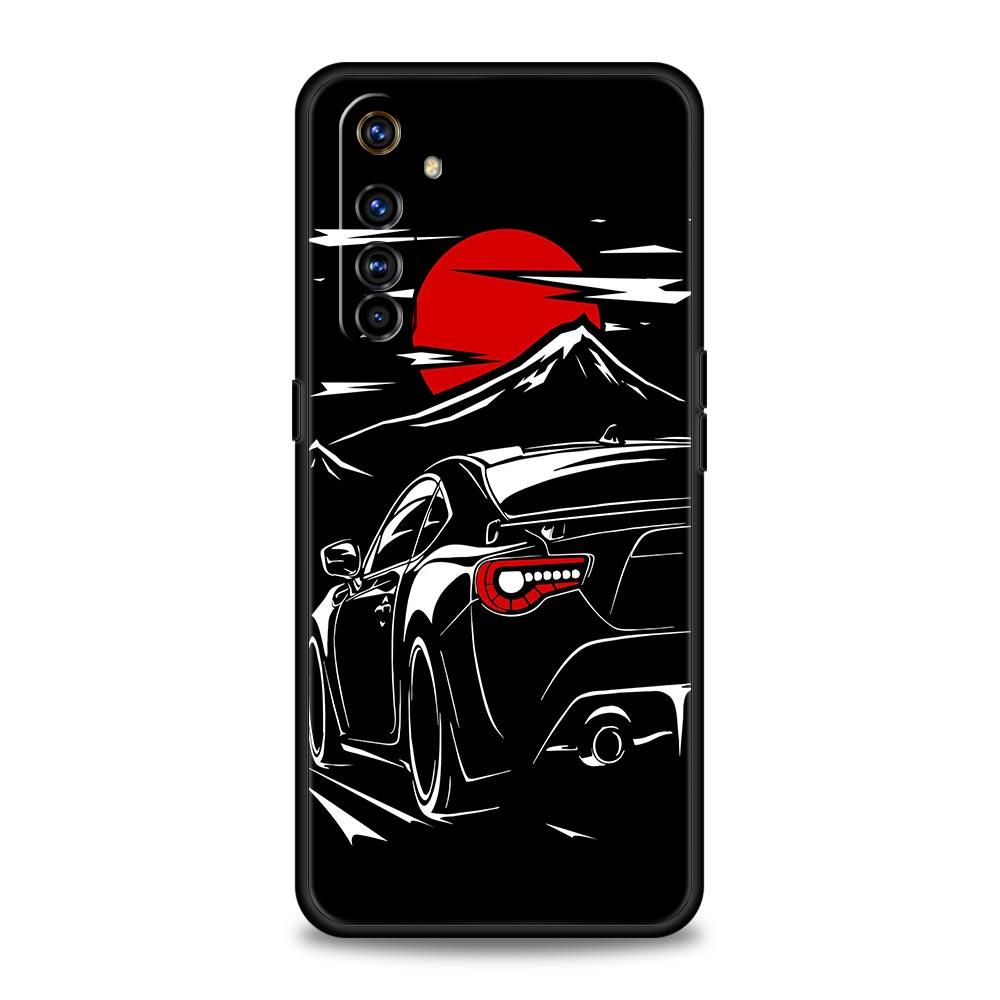 Япония JDM Спортивные Автомобили Мужские Для Realme GT Neo2 3 Чехол Для Телефона Для Realme 9 8 7 6 GT2 Pro Plus 5G 8i 9i C3 C21 C11 C25 C35 Обложка