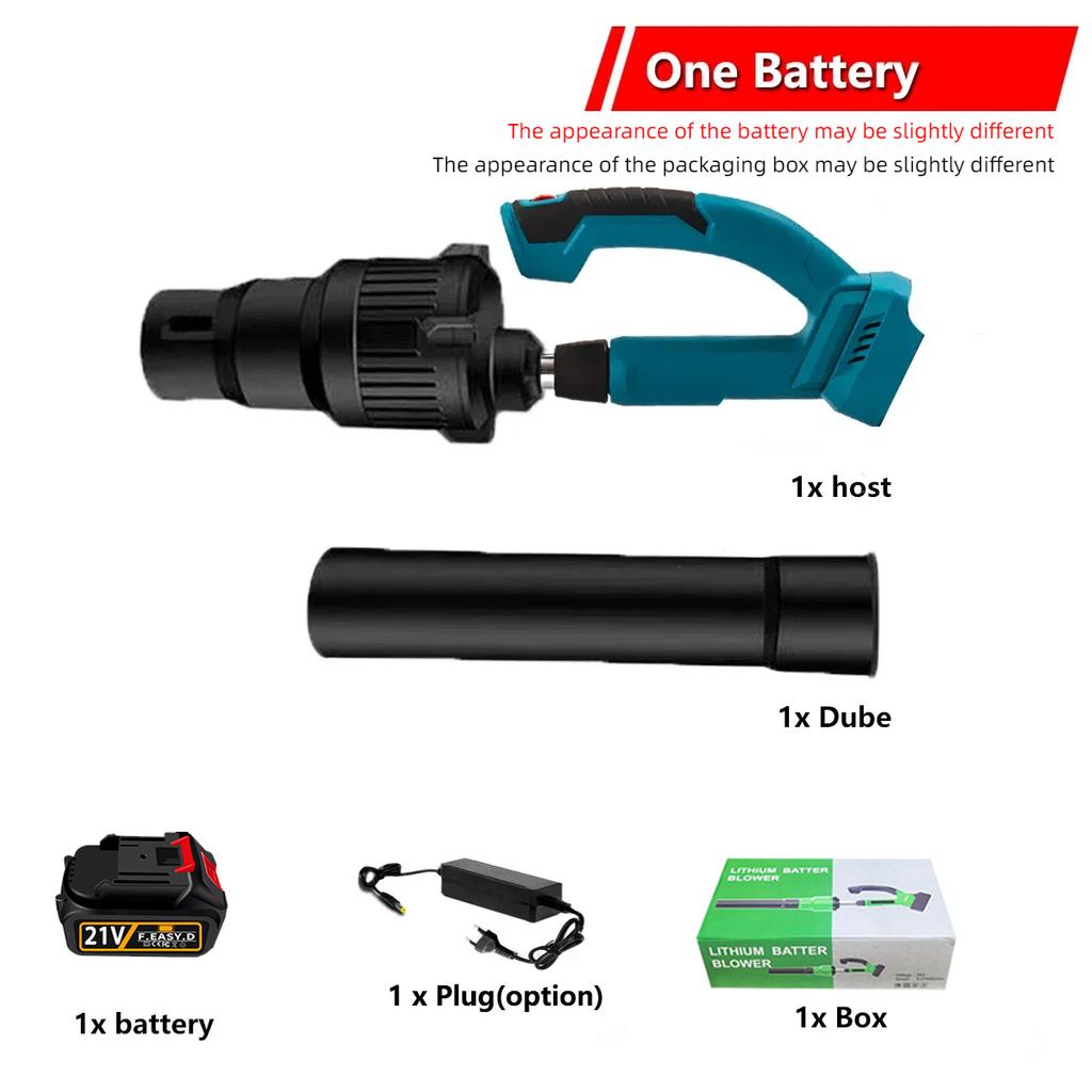 Бесщеточный литиевый аккумулятор 21 В воздуходувка зарядка ручной воздуходувка пылесборник