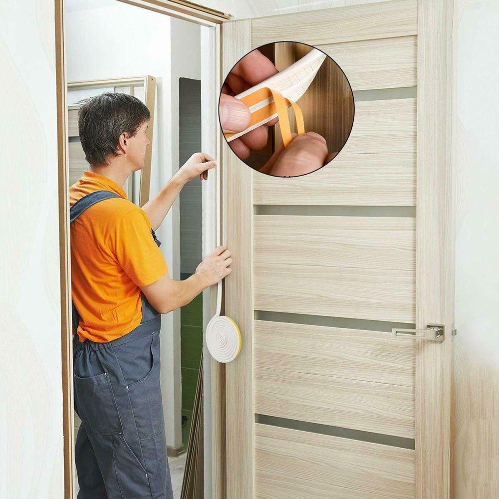 5/10M Soundproof Rubber Weather Strips Seal Strip Window Door Foam Draught Excluder