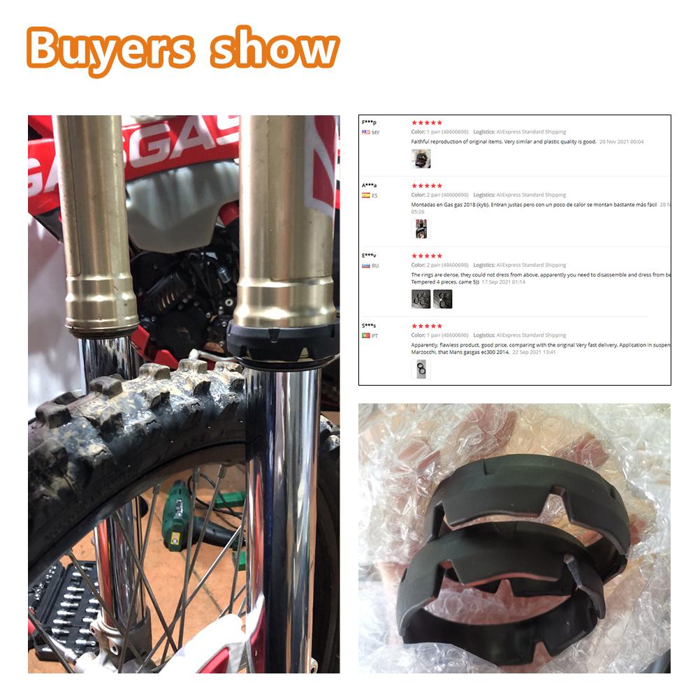 OTOM 2 Colors Motorcycle Front Shock Absorber Anti-wear Ring Fork Wear Sleeve Protection Seat Post Clamp Fixed Tube Clip For KTM