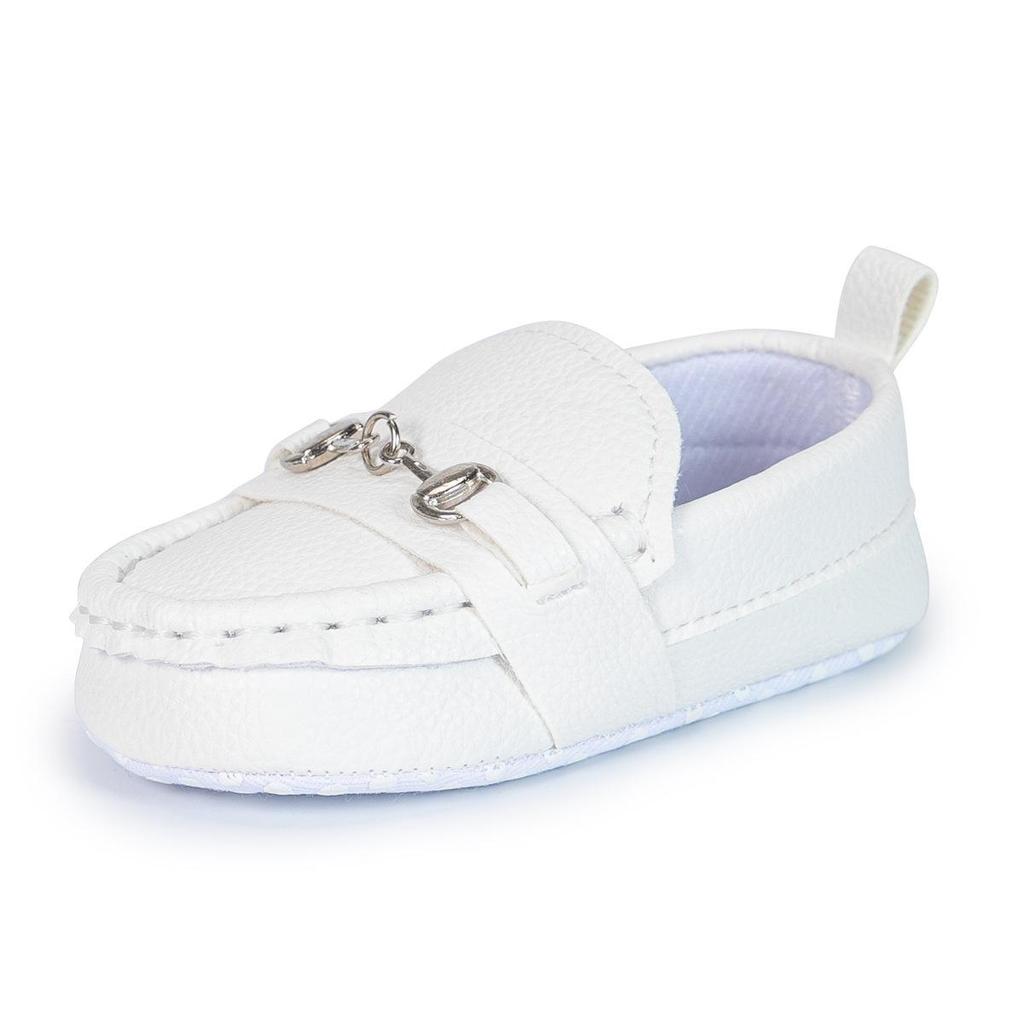 Весенне-осенние мокасины: Кожаная обувь для первых шагов для малышей 0-1 года, на мягкой подошве, в британском стиле