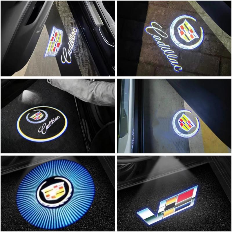 AABHX1 LED Car Door Welcome Logo Lights Retrofit Light for Cadillac SRX XT4 XT5 XT6 ATS XTS CTS CT6 Courtesy Projector Lamp Accessories