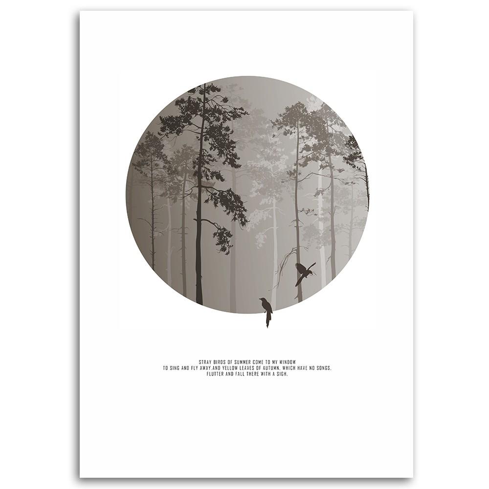 Canvas print, Birds in the forest