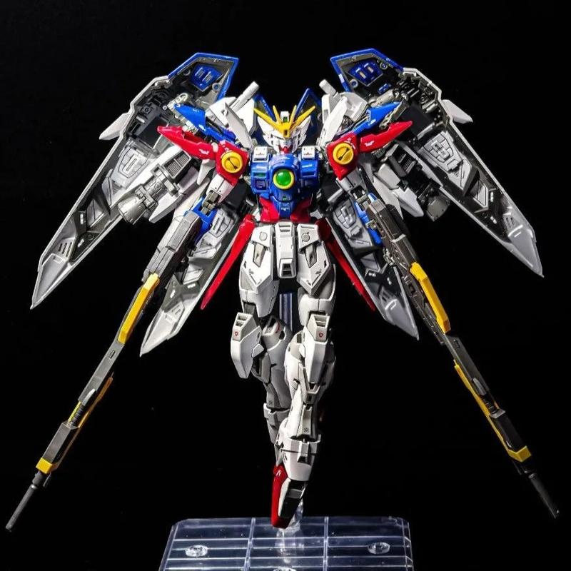 RG 1/144 Трансформируемый Wing Zero Набор для сборки Gunpla Модель Космического Мобильного Доспеха Фигурка Действия С Эффектом Свечения В Темноте Игрушка для Мальчиков Подарок