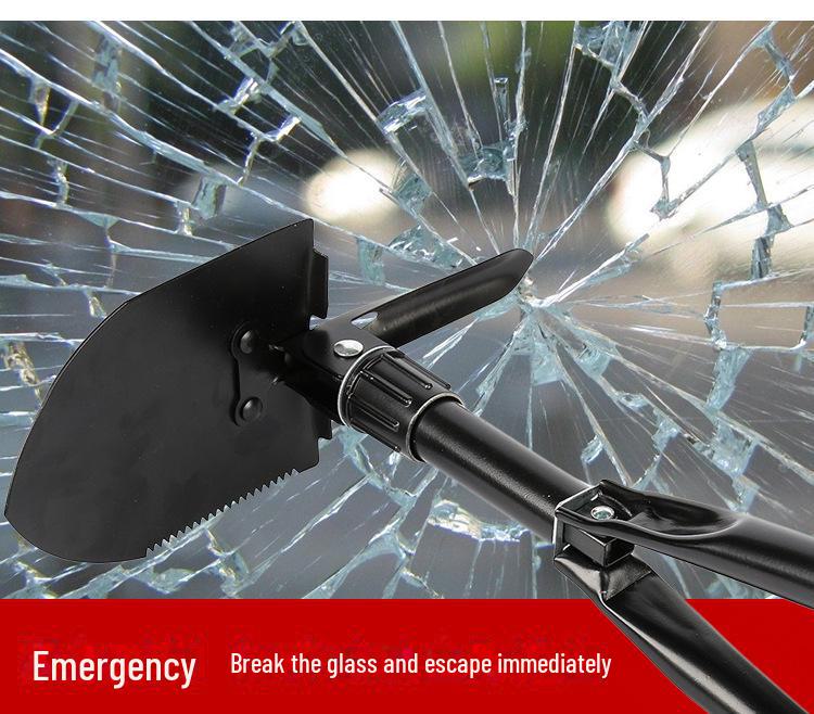Многофункциональная аварийная автомобильная лопата: Складной инструмент военного класса для выживания на природе и использования в автомобиле