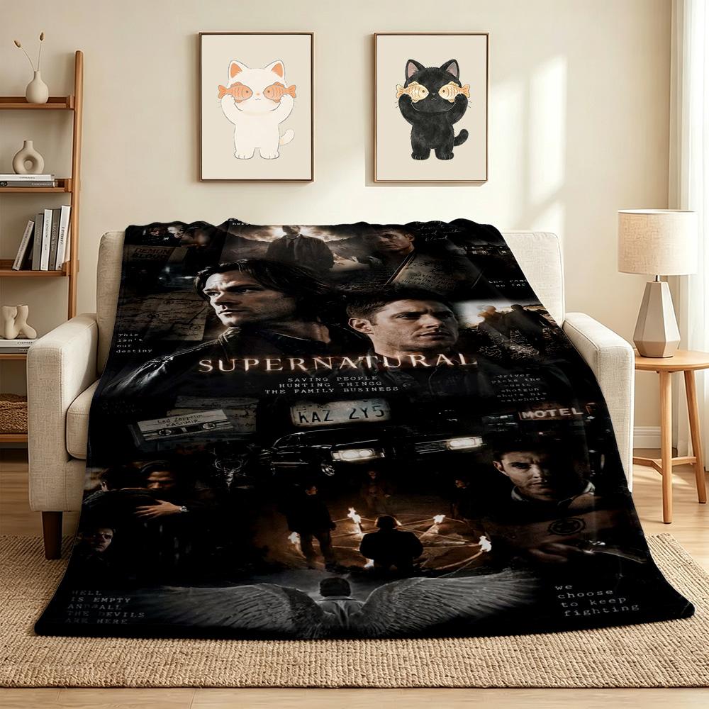 Supernatural Journey Flannel Blanket Throw Blanket Soft Warm Sofa Bed Camping Home Decor Unique Christmas Gift C92285