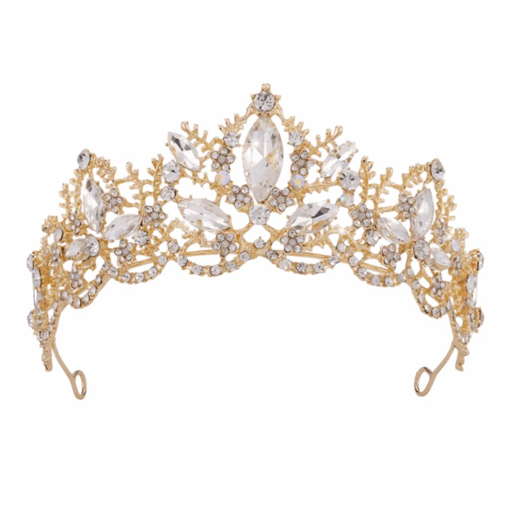 Elegant Bridal Princess Crown Sparkling Wedding Head Wear Baroque Queen Tiaras Birthday Party